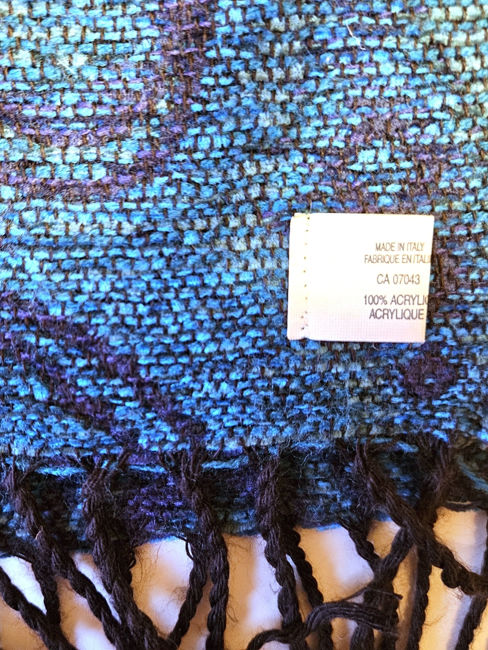 Blue Paisley Women's Scarf Wrap - Picture 5 of 5